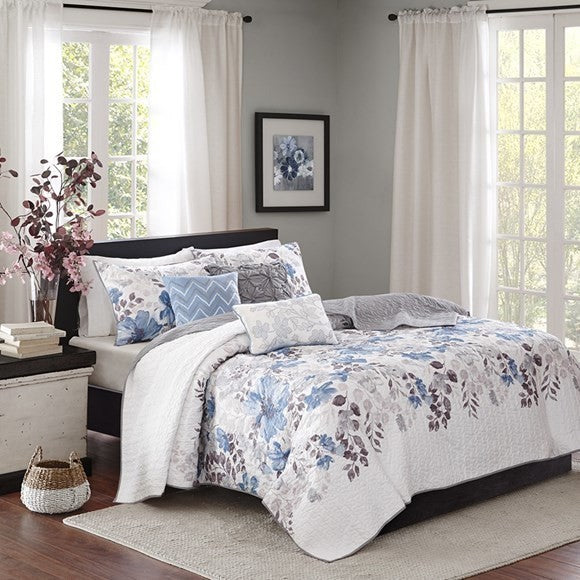 Madison Park Printed 6-Piece Coverlet Set, King/California King