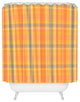 Allyson Johnson Fall Time Plaid Shower Curtain, 72"x69"