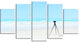 "Digital Camera And Tripod On Beach" Landscape Wall Art Print, 5 Panels, 60"x32"