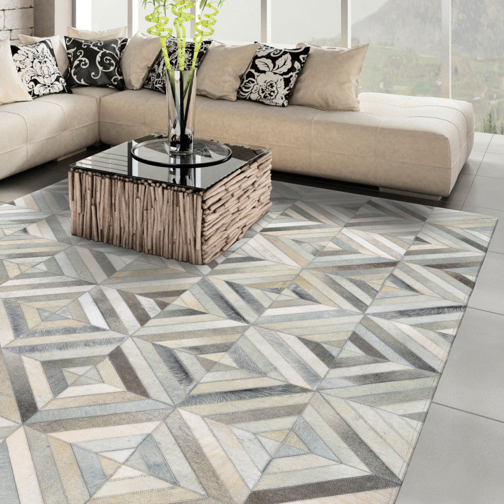 Couristan Chalet Blocks Area Rug, Ivory, 9'4"x13'4"
