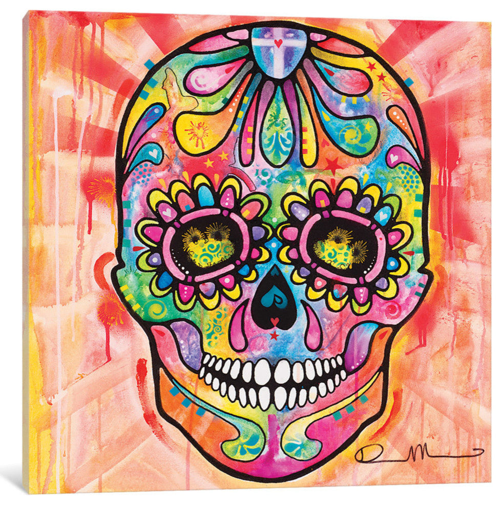 "Sugar Skull Day of the Dead" by Dean Russo, 12x12x1.5