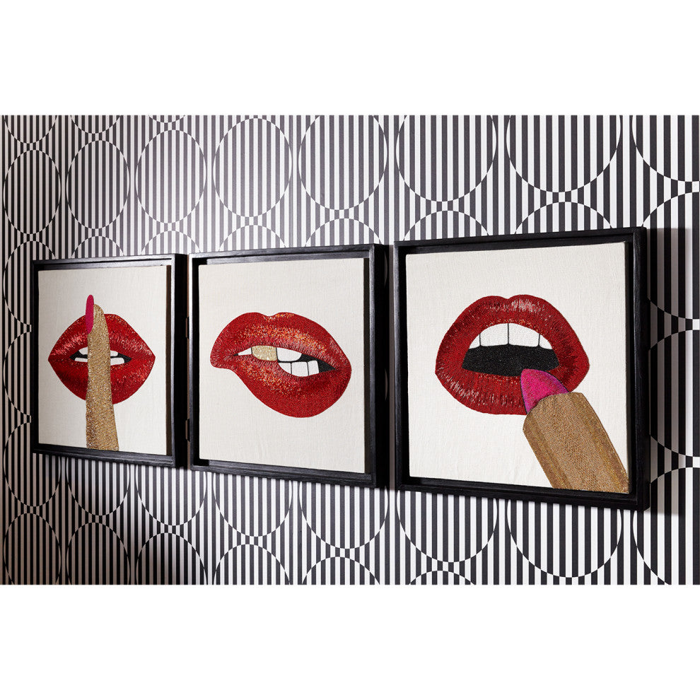 Lipstick Beaded Wall Art