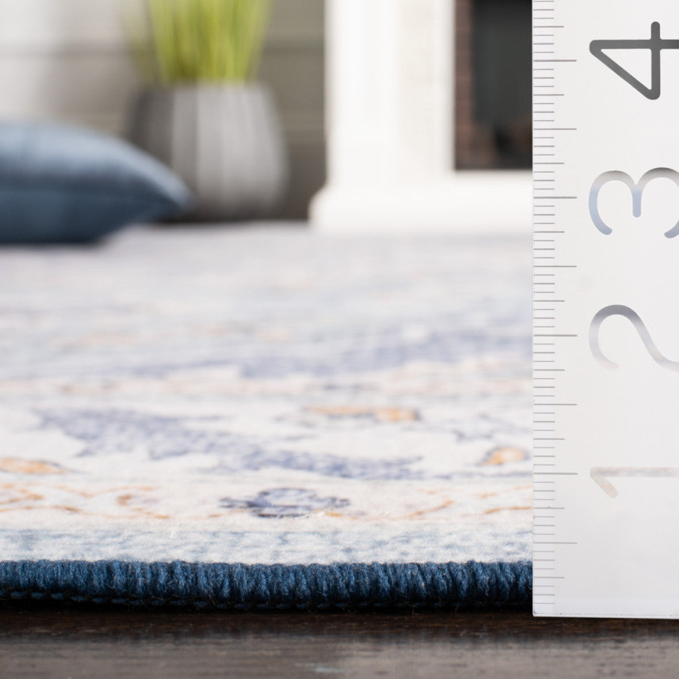 Safavieh Tucson TSN118 Rug Machine-Washable, Light Blue/Blue, 9'x12'