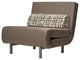 Savion Convertible Accent Chair Bed, Taupe