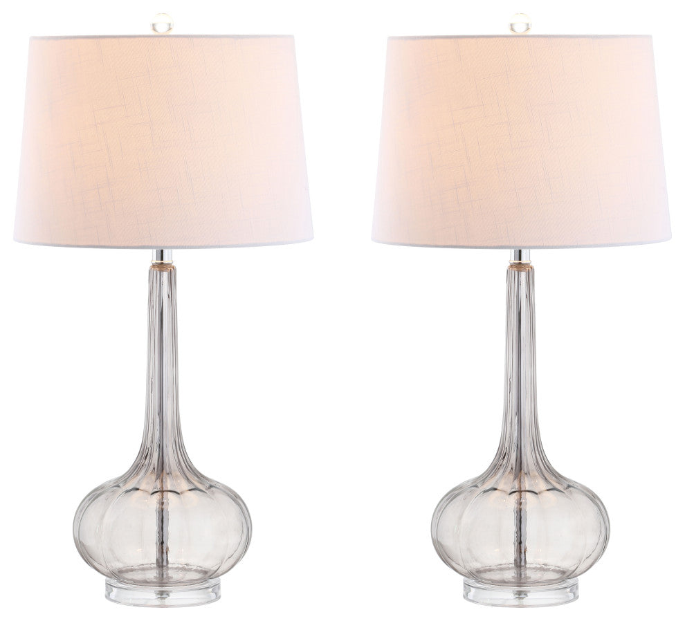 Bette 28.5" Glass Teardrop Table Lamp, Set of 2