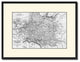 Poland Prussia Germany Vintage B&W Map Canvas Print, 16"x21"