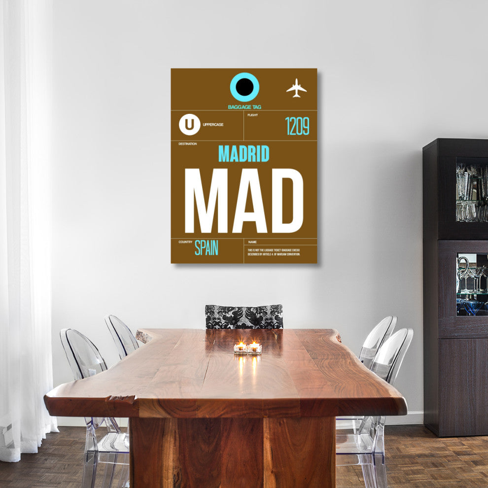 "MAD Madrid Luggage Tag 1" Fine Art Print