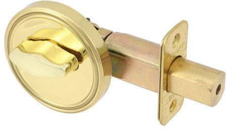 Delaney Hardware One-Sided Half Bore Deadbolt, Bright Brass, Bright Brass