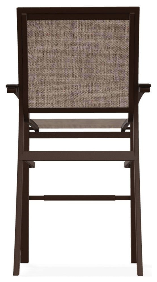 Bazza Sling Bar Height Stackable Outdoor Stool, Augustine Fennel/Kona