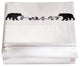 Embroidered Bear Cotton Cabin Bed Sheets, Off White, Queen