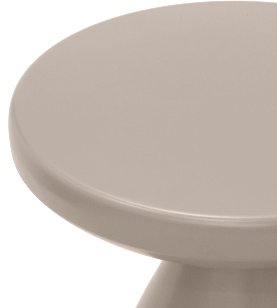 Anika Iron End / Side Table, Taupe