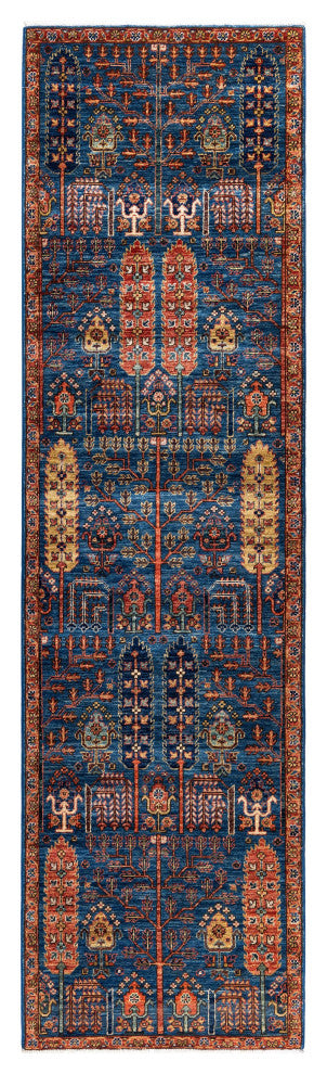 Serapi One-of-a-Kind Hand-Knotted Area Rug Blue, 2'9" x 9'10"