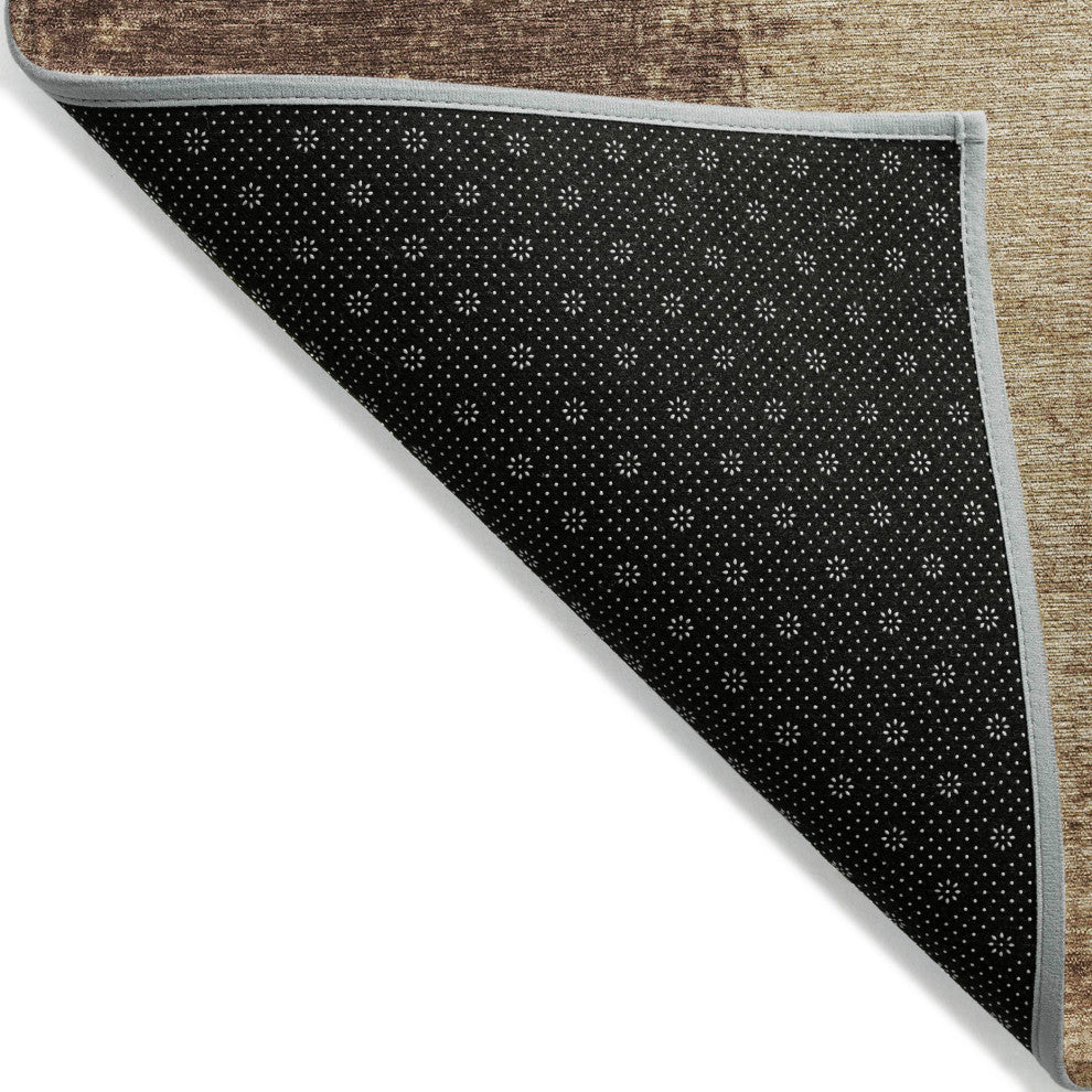 Machine Washable Indoor/Outdoor Chantille ACN1902 Brown 8' x 8' Round Rug