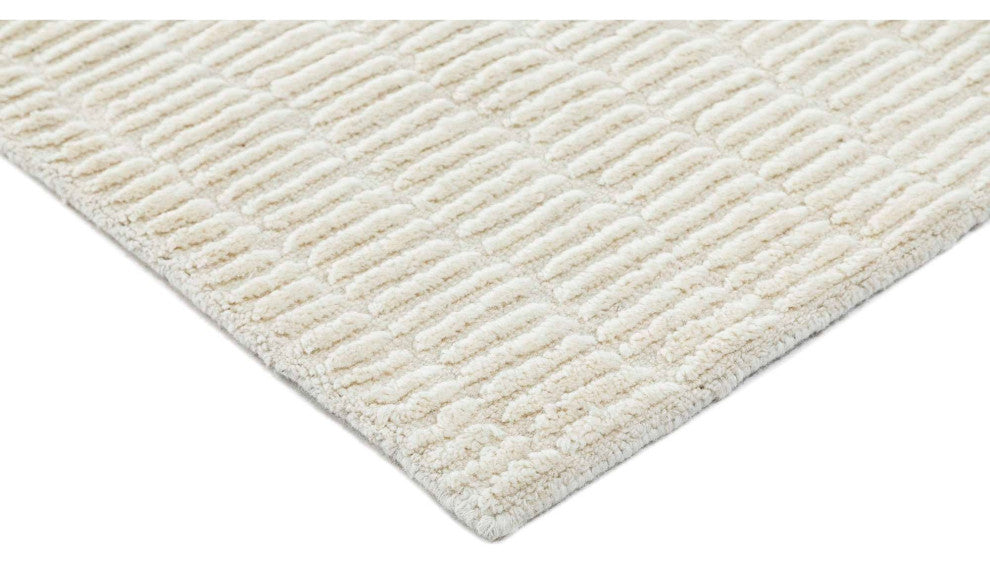 Creed Tufted Area Rug, Ivory, 7'9"x9'9"