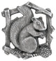 Grey Squirrel Knob Antique Pewter (Left side)