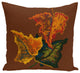 Autumn Colors Flower Print Pillow, Brown, 20"x20"