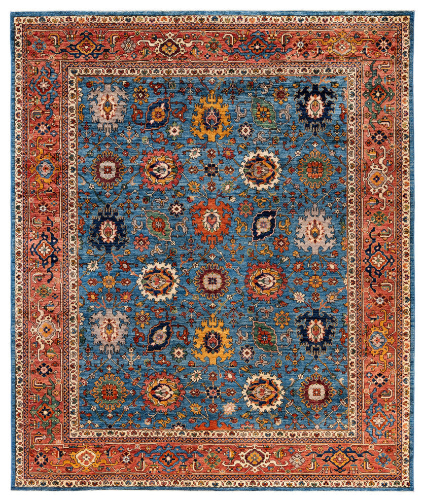 Serapi One-of-a-Kind Hand-Knotted Area Rug Light Blue, 8'2" x 9'10"