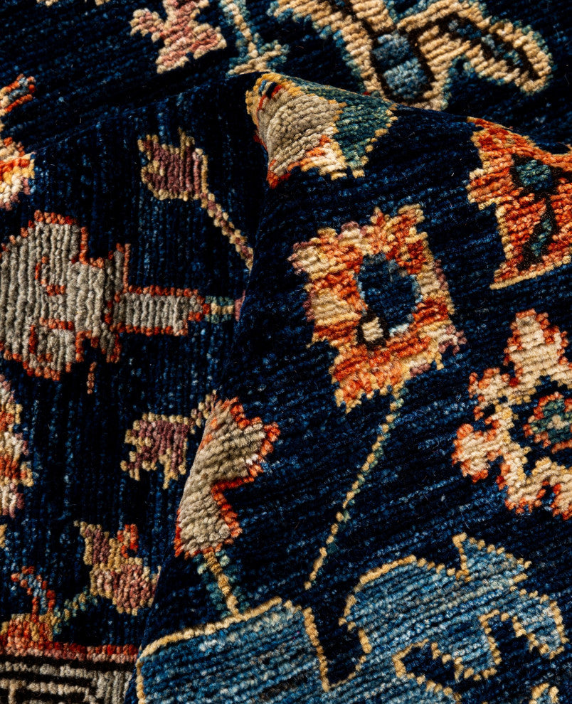 Serapi One-of-a-Kind Hand-Knotted Area Rug Blue, 6'3" x 9'2"