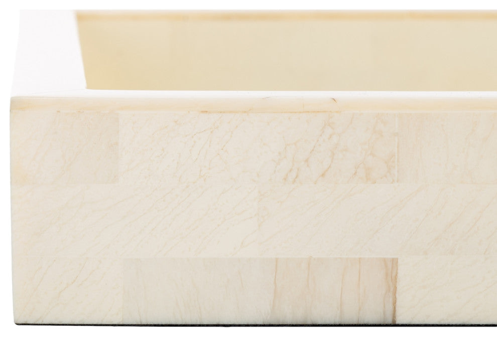 Safavieh Sabi Tray, Antique Ivory/Faux Bone