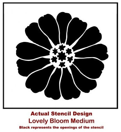 Lovely Bloom Wall Art Stencil, Small