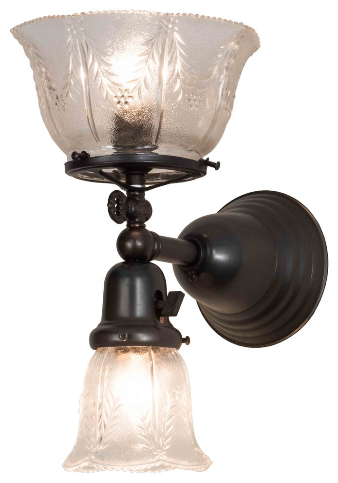 8 Wide Revival Gas & Electric 2 Light Wall Sconce