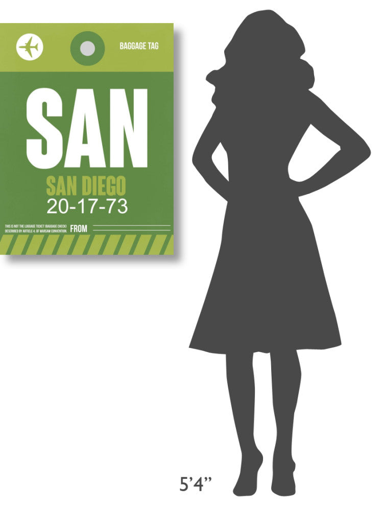 "SAN San Diego Luggage Tag 2" Fine Art Print
