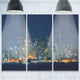 "San Francisco Skyline at Night" Metal Wall Art, 3 Panels, 36"x28"