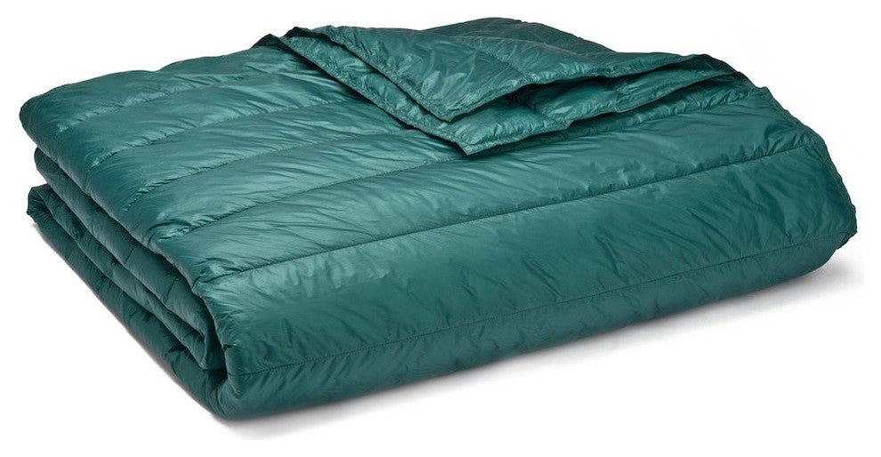 PUFF Packable Down Alternative Indoor/Outdoor Water Resistant Blanket , Peacock