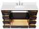 Ariel Cambridge 60" Single Sink Vanity, Carrara Quartz, Oval