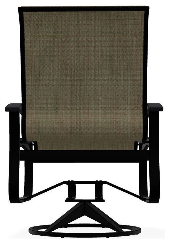 Belle Isle Sling Outdoor Swivel Rocker, Burke/Black