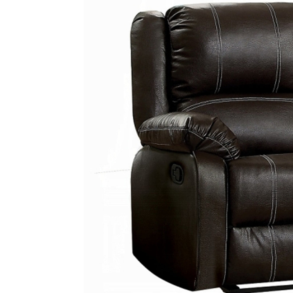 ACME Zuriel Motion Loveseat, Brown Synthetic Leather