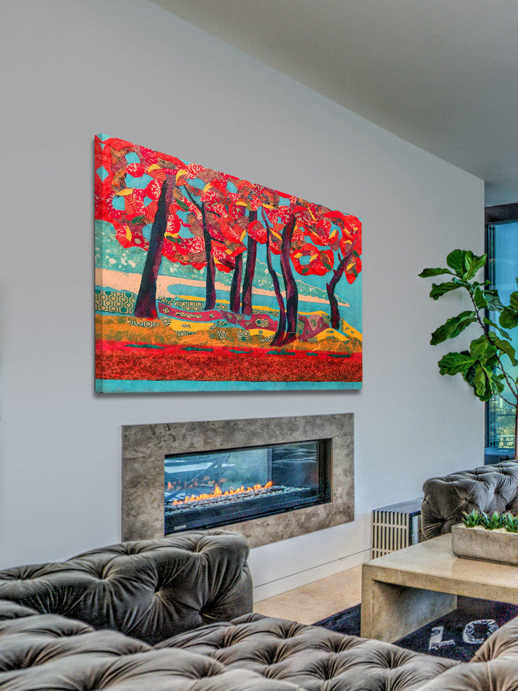 "Autumn Grove" Painting Print on Canvas by Lisa Mee