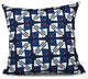 Jodhpur Ditsy, Geometric Print Pillow, Navy Blue, 20"x20"