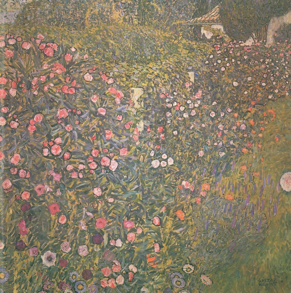 Gustav Klimt Italian Horticultural Landscape Premium Canvas Print