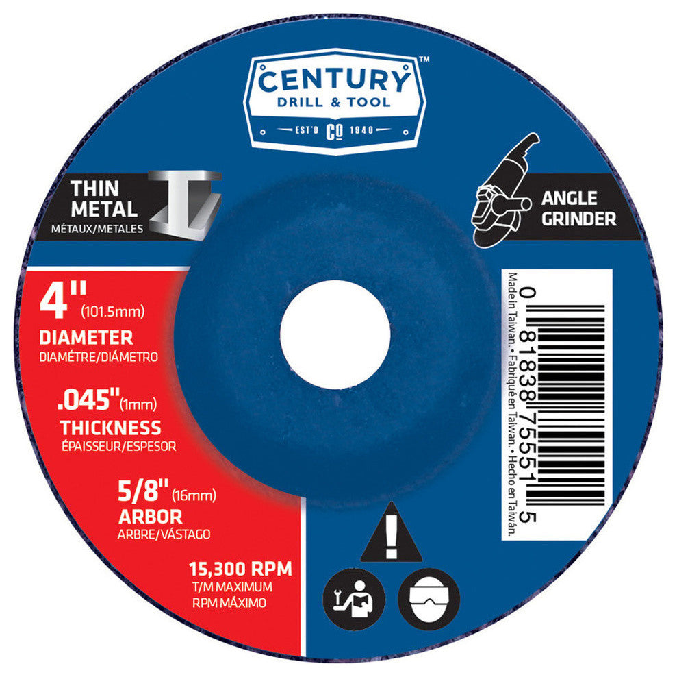 Type 27A Abrasive Grinding Wheel, 4"x0.045"
