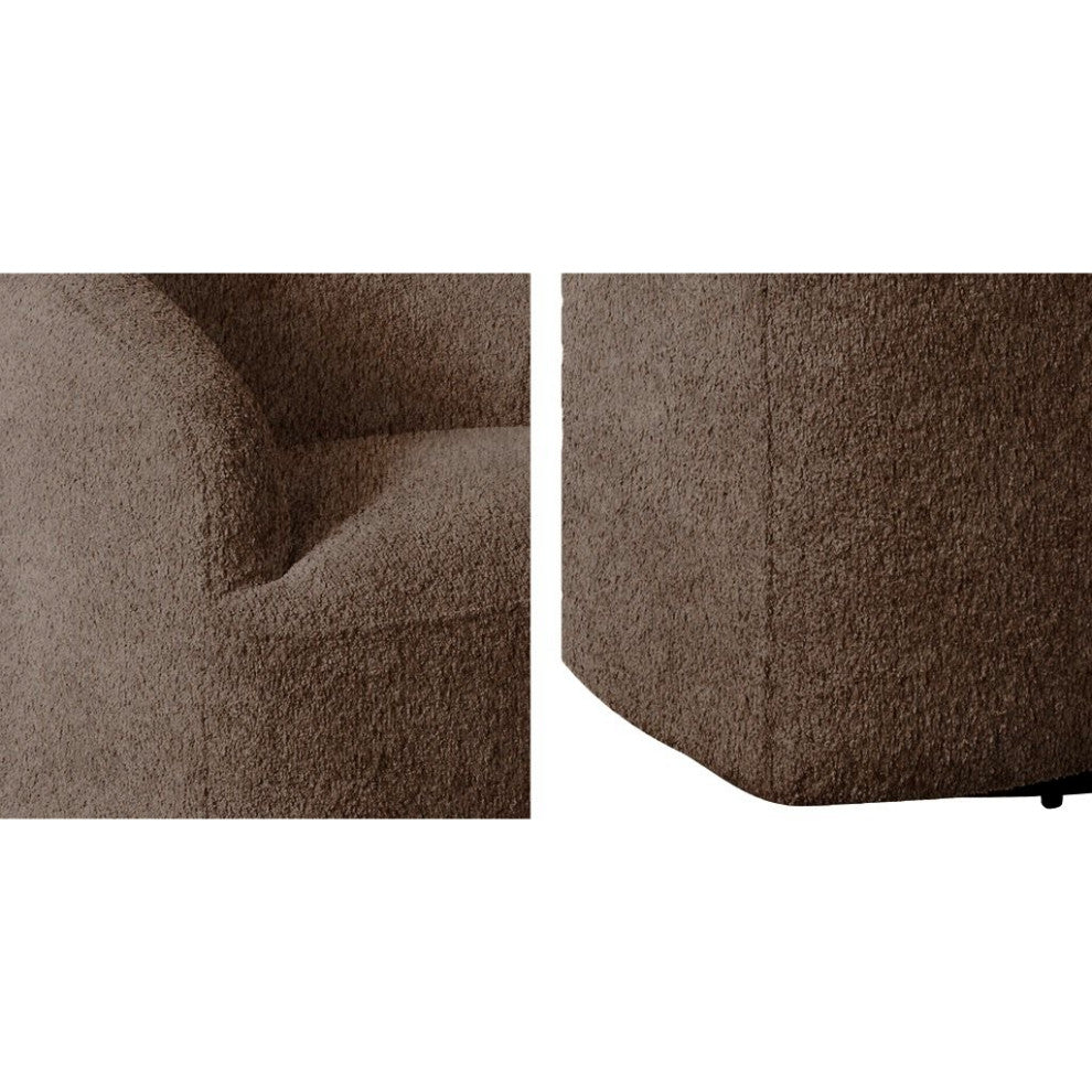 INK+IVY Bonn Upholstered 360 Degree Swivel Chair, Chocolate