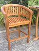 Teak Wood Peanut Indoor/Outdoor Barstool made from A-Grade Teak Wood