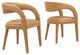 Pinnacle Vegan Leather Dining Chair Set of 2, Tan
