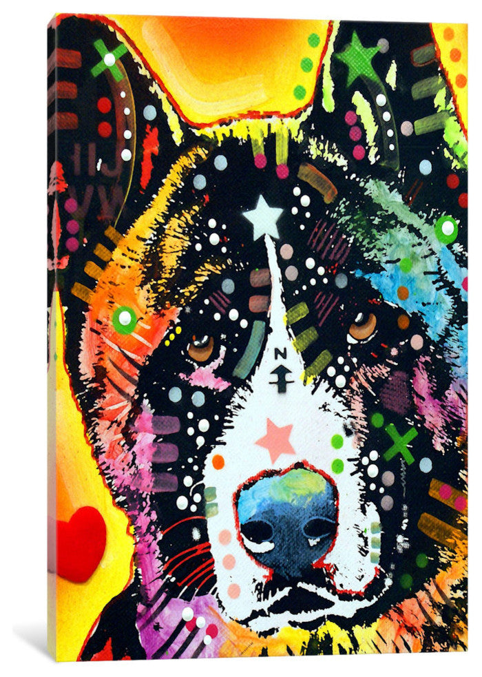 "Akita" Wrapped Canvas Art Print, 18x12x1.5
