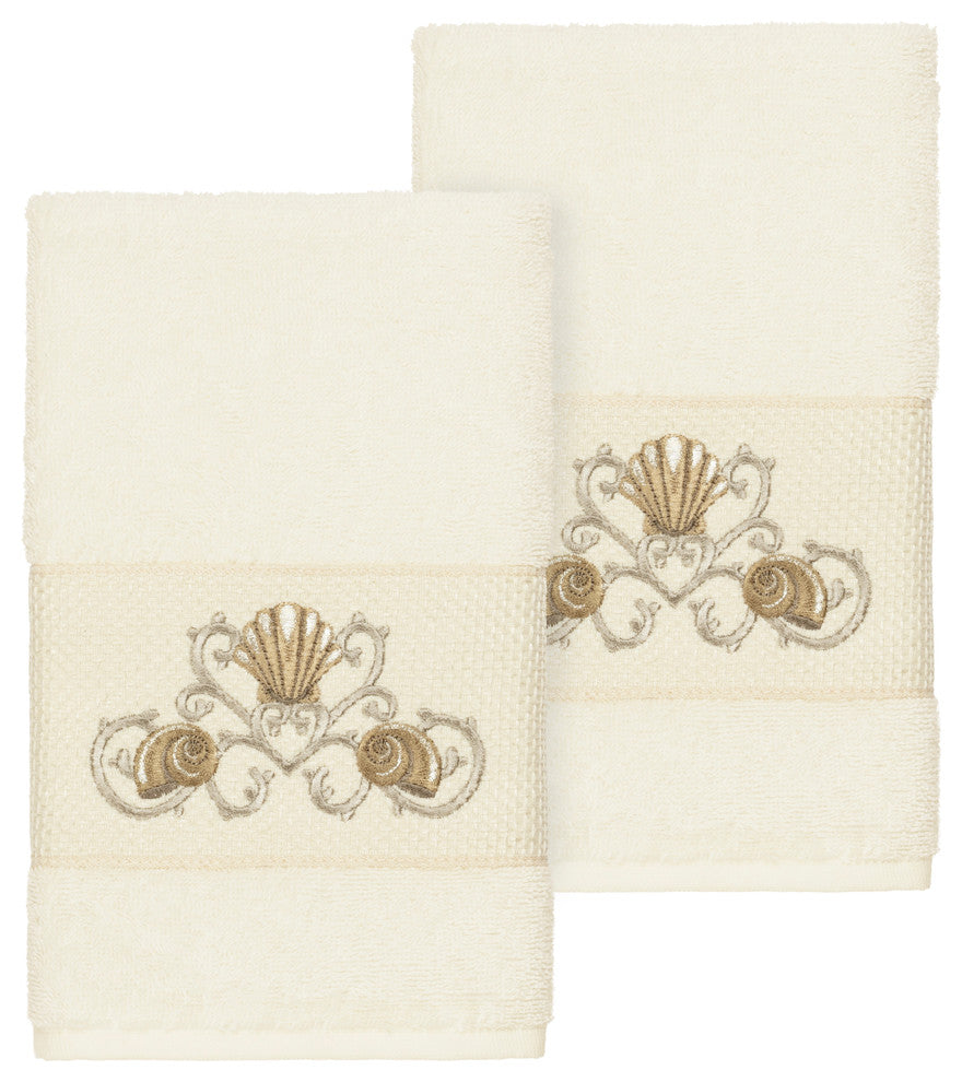 Bella 2 Piece Embellished Hand Towel Set
