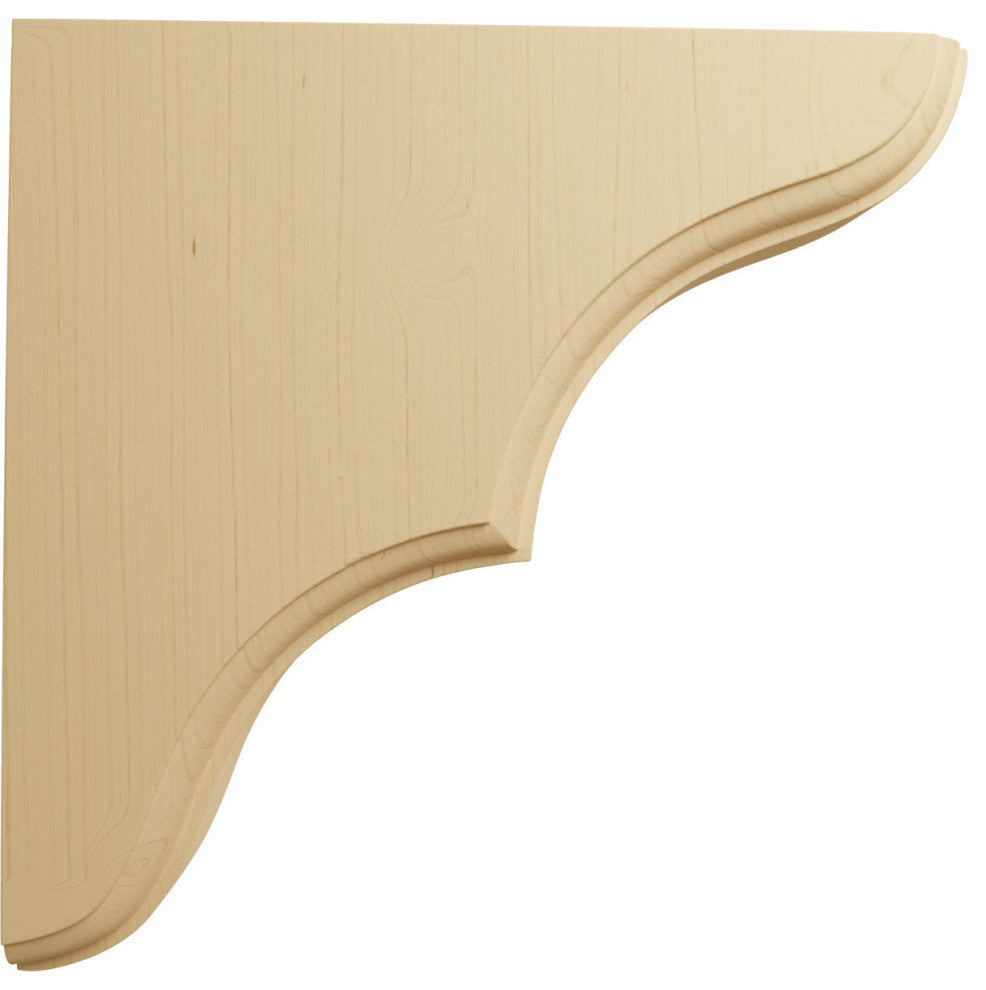 1 3/4"W x 7 1/2"D x 7 1/2"H Stratford Wood Bracket, Alder