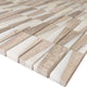 Marble Mosaic Tile, Bamboo Collection, White Oak, Brick, Polished, Sample