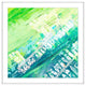 "Green Haze" Framed Painting Print, 32"x32"