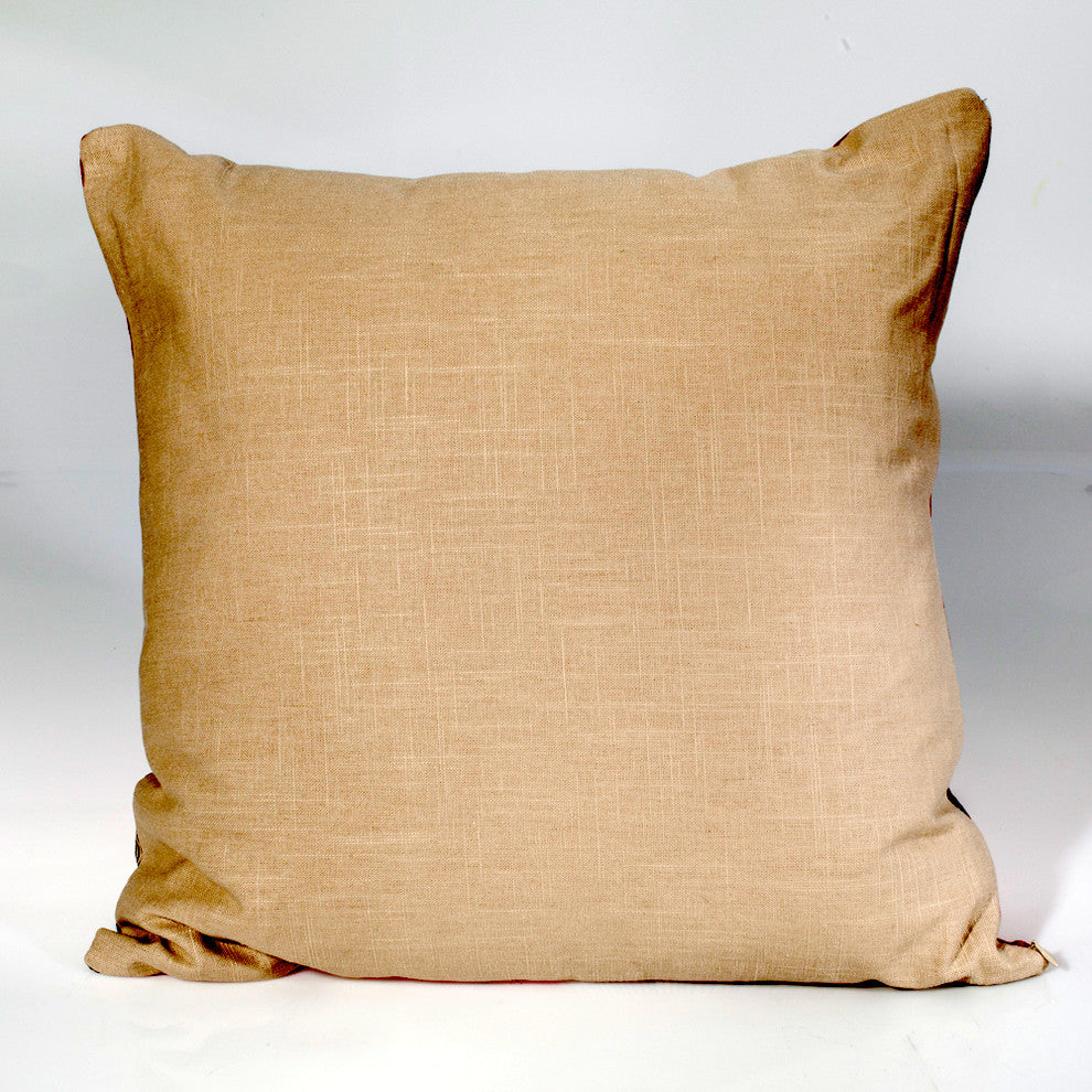 Designer Decorative Pillow Cover, Red, 26"x26"