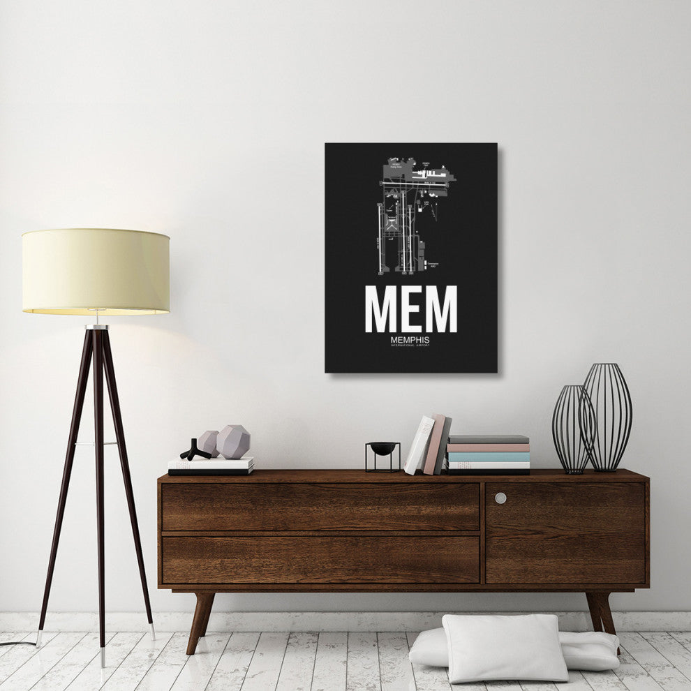 "MEM Memphis Airport Black" Fine Art Print