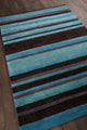 Amigo Contemporary Area Rug, Blue and Charcoal, 5'x7'6"