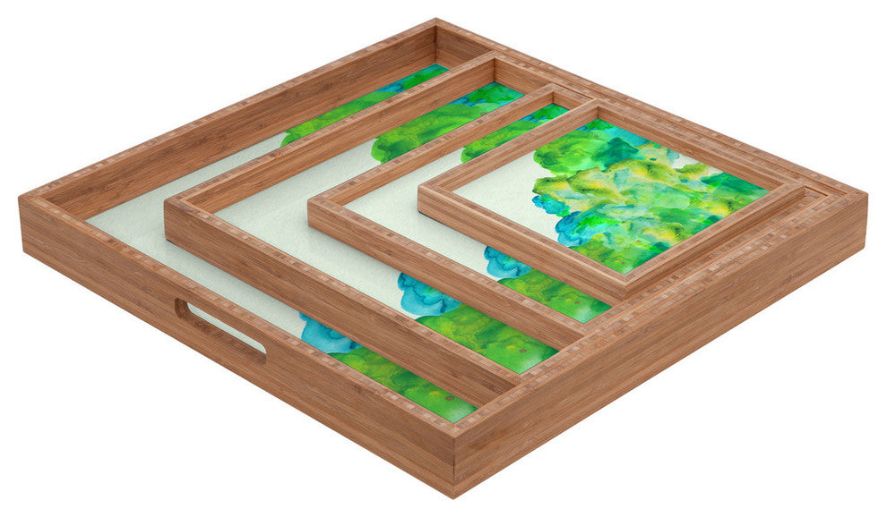 Deny Designs Viviana Gonzalez Watercolor Love 3 Square Tray