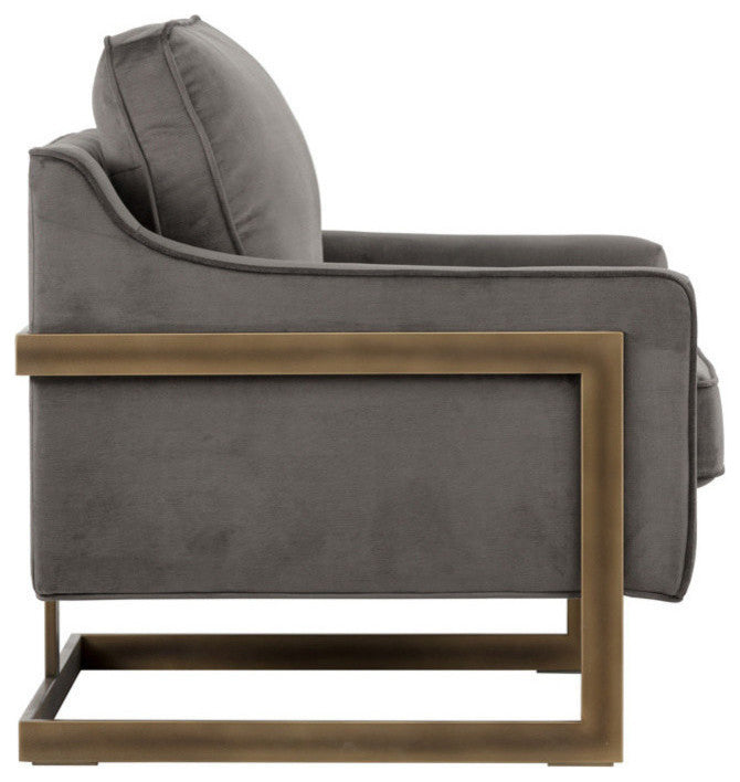Kalmin Rustic Bronze Armchair, Pimlico Pebble