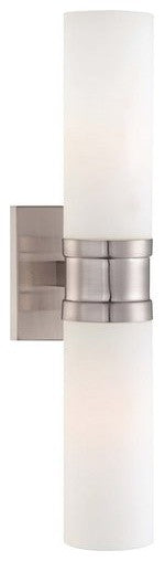 2-Light Wall Sconce, Copper Bronze Patina With Etched Opal Glass