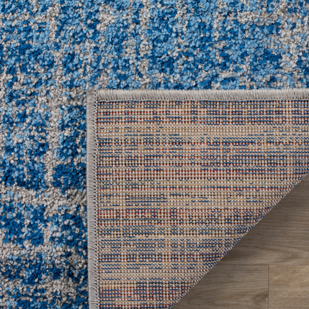 Safavieh Adirondack Collection, ADR116 Rug, Blue/Silver, 2'6"x12'